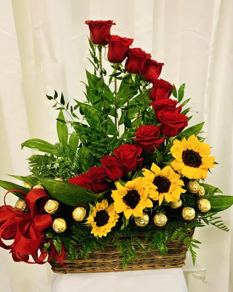 Rose and Sunflower Staircase — Alabaster Florist