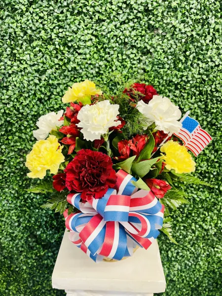 Carnation Basket Arrangement — Alabaster Florist