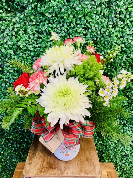 Christmas Jar Arrangement — Alabaster Florist