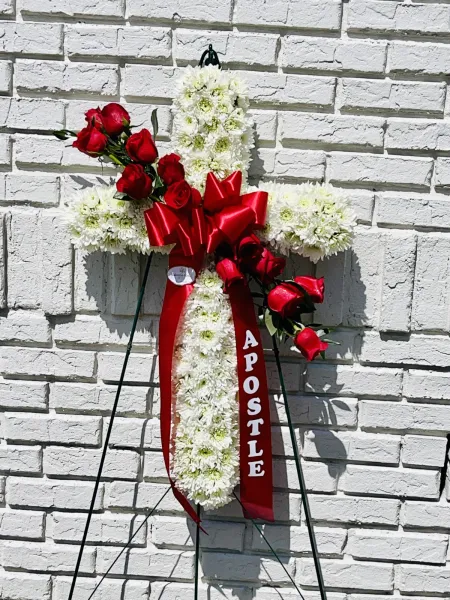 36 in Cross Standing Spray — Alabaster Florist