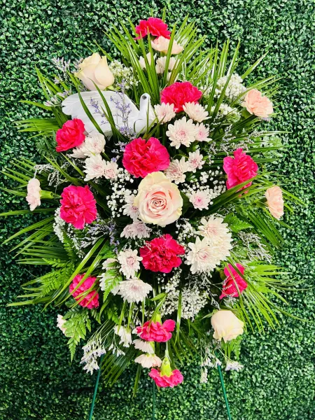 Designers Choice Standing Spray — Alabaster Florist