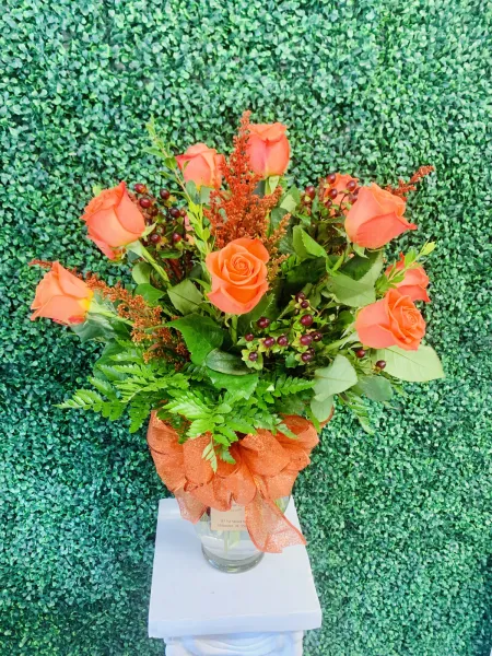 Fall Dozen Roses — Alabaster Florist