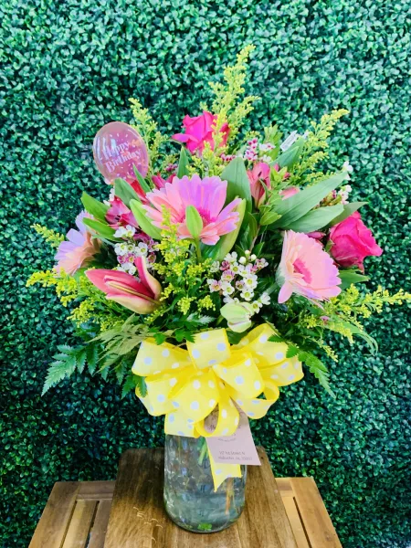Pink Lily and Gerbera Arrangement — Alabaster Florist