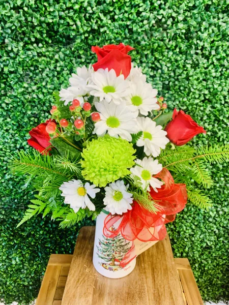 Ceramic Pitcher Arrangement — Alabaster Florist